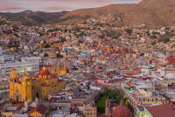 Mexico, Guanajuato Panoramic overview of city